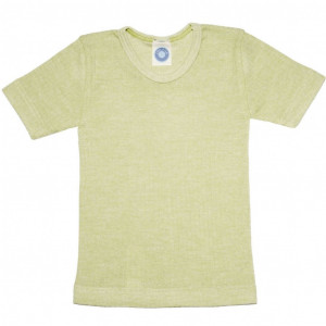 Tricou lână merinos, mătase, bumbac - Green, Cosilana