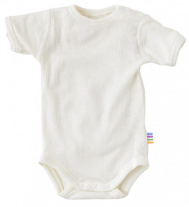 Body Joha cu maneca scurta lână merinos - Basic White