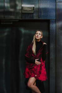 Cardigan lung/protectie babywearing pentru vreme rece, Lenny lamb - Symphony Flamenco