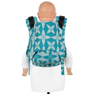 Fidella Fusion 2.0 Full Wrap Conversion, Toddler Size - Blossom Ocean Blue, Marsupiu ergonomic
