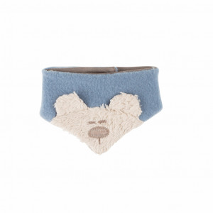Fular triunghi Pure Pure din lână organică fleece - Dusty Blue