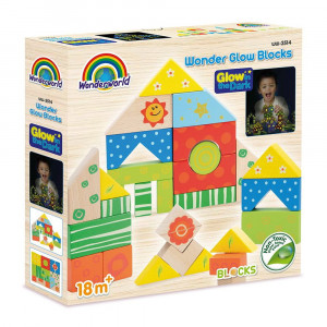 Glow Blocks, cuburi fosforescente din lemn, Wonderworld