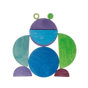 Jucarie Waldorf - Set cu 12 Semicercuri Curcubeu - Grimm's Spiel und Holz Design