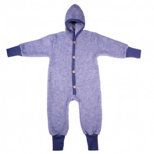 Overall Cosilana lână merinos fleece si bumbac - Marine Melange