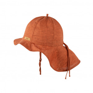 Pălărie ajustabilă Pure Pure din in - Dusty Orange