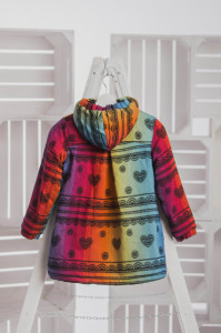 Palton/Haina pentru fetite Lennylamb - Rainbow Lace Dark with Black
