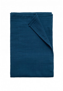 Păturică de infasat/Swaddle din muselină Organic by Feldman - Petrol Blue
