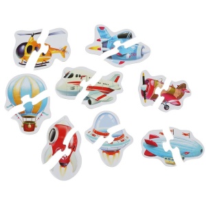 Puzzle 16 piese, Transport aerian, Cubika