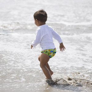 Slip de inot refolosibil Iplay UPF 50+ - Light Aqua Sea Friends