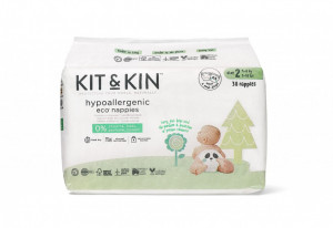 Scutece Hipoalergenice Eco Kit&Kin, Marimea 2, 4-8 kg , 38 buc