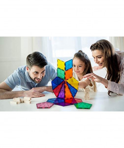 Set PicassoTiles Geometrie - 16 piese magnetice de construcție în diverse forme geometrice