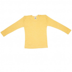 Bluză Cosilana din lână merinos, mătase și bumbac - Yellow Melange
