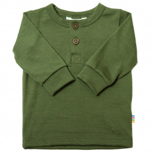 Bluză din lână merinos Joha - Single Wool Green