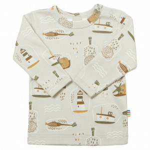 Bluza Joha bumbac organic - Bottles, marimea 120 (6-7 ani)