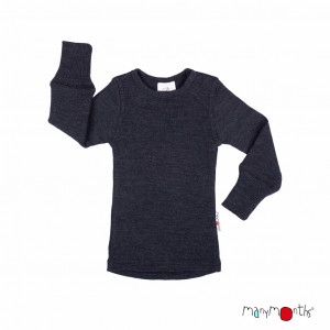Bluză ManyMonths lână merinos - Foggy Black