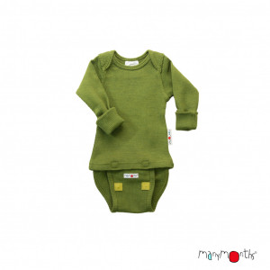 Body/Bluza (2 in 1) ManyMonths lână merinos - Garden Moss Green