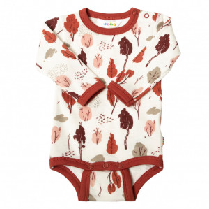 Body din lână merinos si bambus Joha - Chili Red Trees