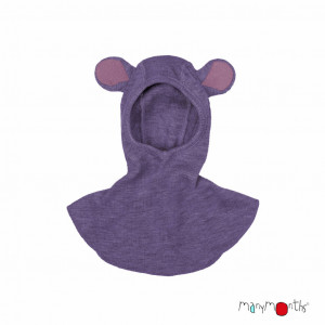 Cagulă ManyMonths Teddy lână merinos - Dusty Grape