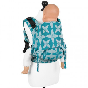 Fidella Fusion 2.0 Full Wrap Conversion, Toddler Size - Blossom Ocean Blue, Marsupiu ergonomic