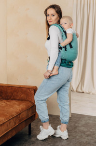 Lenny Upgrade, Herringbone Ombre Green - Marsupiu Ergonomic