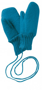 Manusi Disana lână organica boiled wool (lana fiarta) - Blue