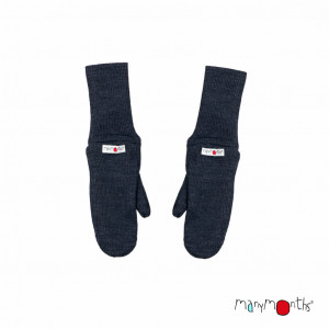 Mănuși dublate din lână merinos ManyMonths - Foggy Black
