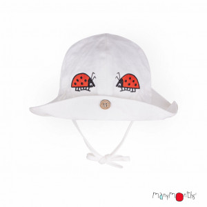 Pălărie ajustabilă Manymonths Original cânepă și bumbac - Natural Ladybug