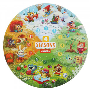 Puzzle 17 piese, 4 Anotimpuri, Cubika