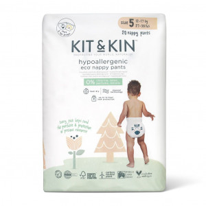 Scutece Hipoalergenice Eco Kit&Kin Pull Up Junior, Marimea 5, 12-17 kg, 20 buc