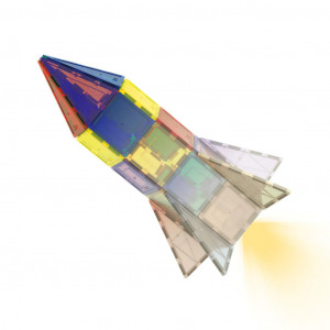 Set PicassoTiles 31 piese magnetice de construcție în culori schimbătoare activate UV