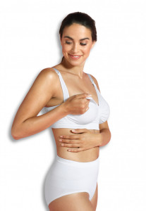 Sutien Carriwell maternitate si alaptare - Seamless Carri-Gel Support, Alb