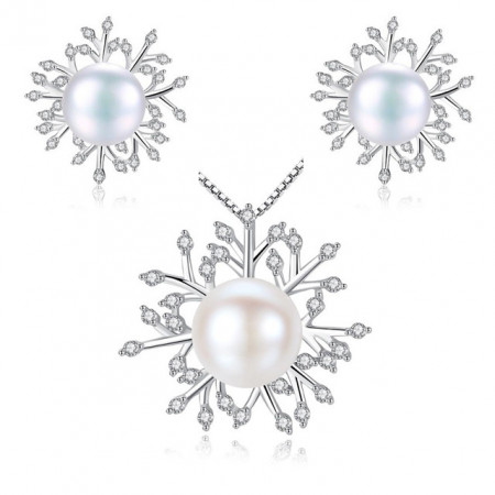 Set perle naturale din argint Princess