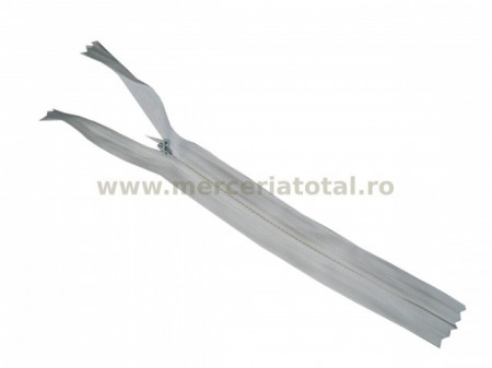 Fermoar ascuns 20cm alb