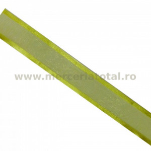 Panglica organza 25mm galben