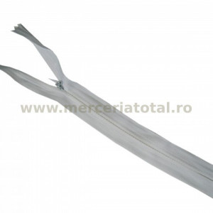Fermoar ascuns 20cm alb