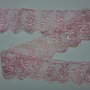 Dantela organza 40mm roz