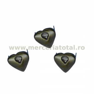 Tinte metalice inimioare 14/15mm "bronz"