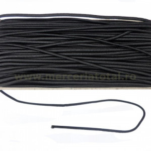Elastic rotund negru