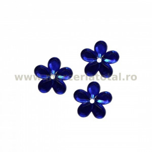 Stras floare albastru
