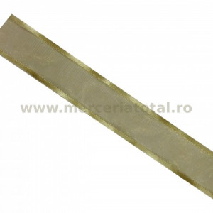 Panglica organza 25mm bej