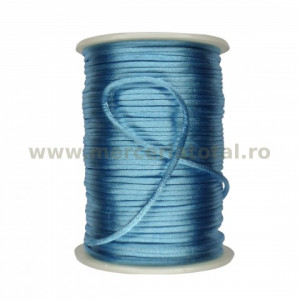 Snur saten bleu
