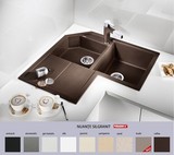 BLANCO METRA 9 E SILGRANIT FARA EXCENTRIC - 10 nuante de culoare