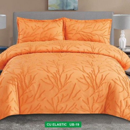 Lenjerie de Pat cu model în relief-Cearceaf cu Elastic-UB 19