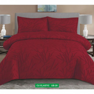 Lenjerie de Pat cu Broderie în Relief-Cearceaf cu Elastic-UB 29