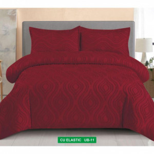 Lenjerie de Pat cu Broderie în Relief-Cearceaf cu Elastic-UB 11