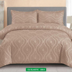 Lenjerie de Pat cu model în relief-Cearceaf cu Elastic-UB 09