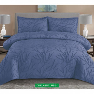 Lenjerie de Pat cu Broderie în Relief-Cearceaf cu Elastic-UB 21
