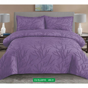 Lenjerie de Pat cu Broderie în Relief-Cearceaf cu Elastic-UB 31