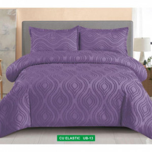 Lenjerie de Pat cu Broderie în Relief-Cearceaf cu Elastic-UB 13