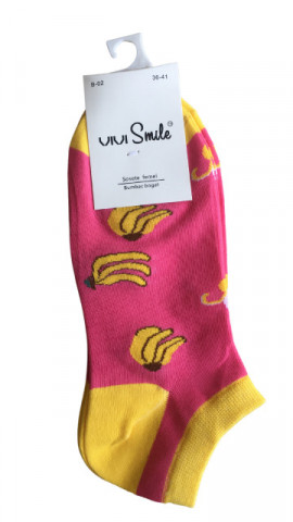 Sosete scurte dama Vivi Smile imprimeu banane
